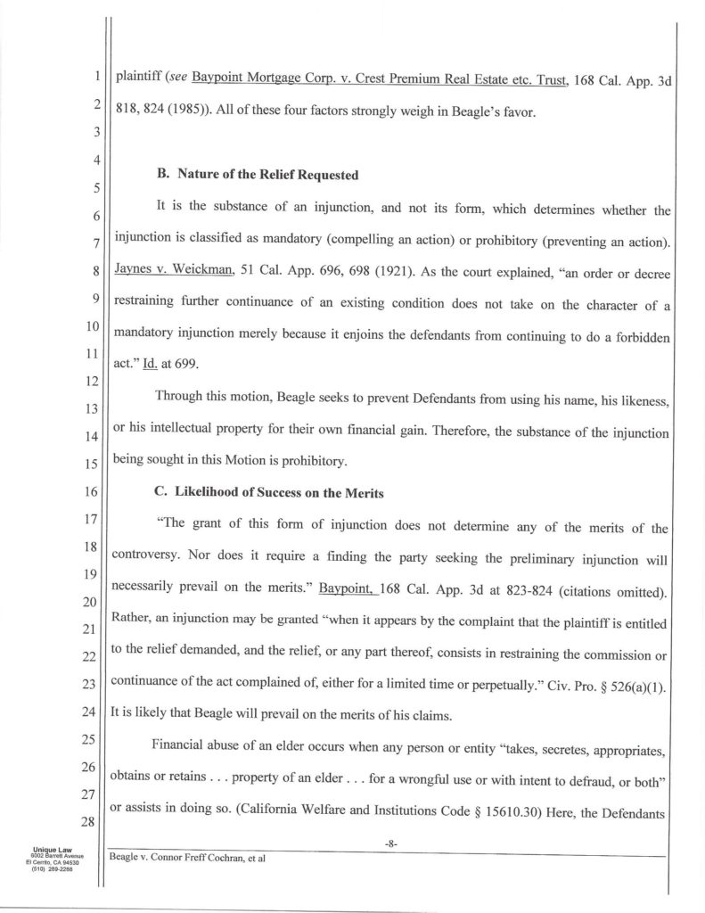 Amended Motion for Preliminary Injunction scan, Beagle_Page_08